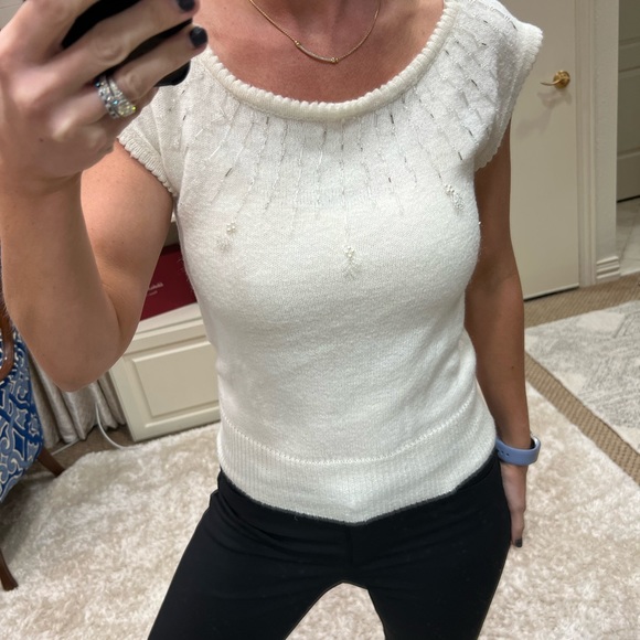 Vintage TOI sequin sweater top - Picture 1 of 3